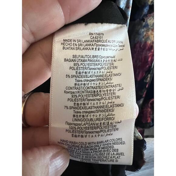 BCBG GENERATION sz Small Floral Cardigan Blazer Bell Sleeves Velour Gothic - Picture 5 of 10